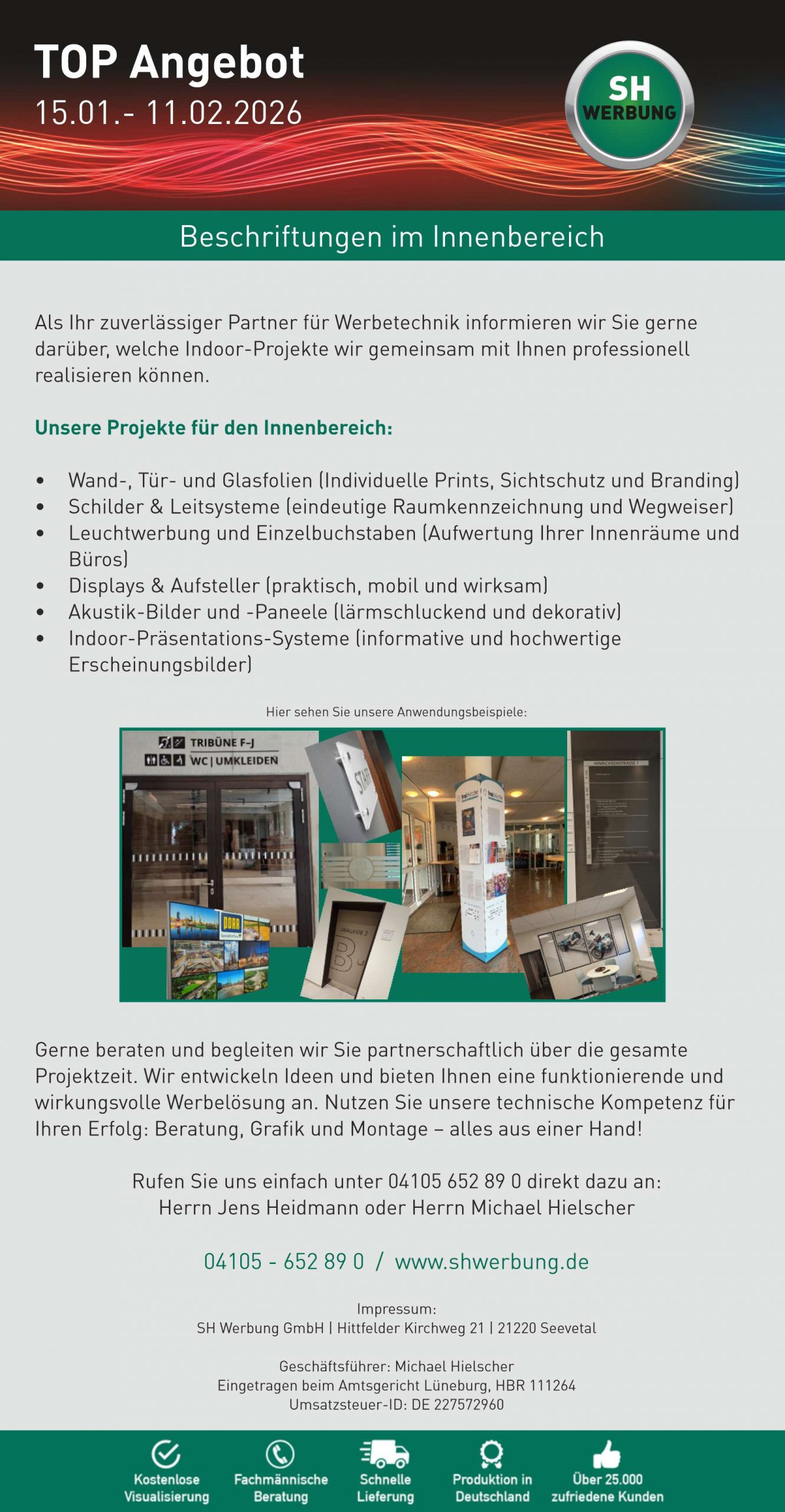 SH Beschriftungen im Innenbereich / Indoor