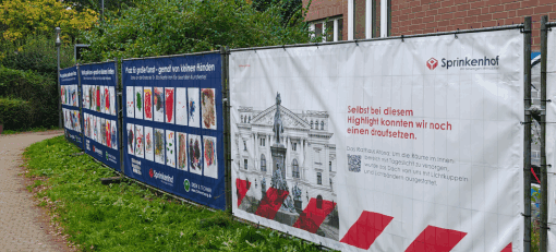 SH Werbung: Bauzaunplanen Sprinkenhof